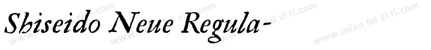 Shiseido Neue Regula字体转换